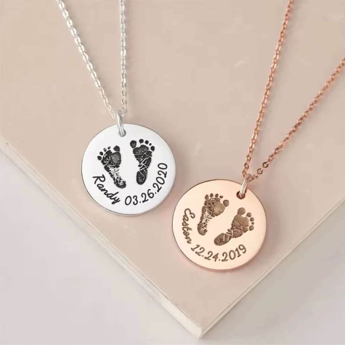 Custom Footprint Necklace - Image 4