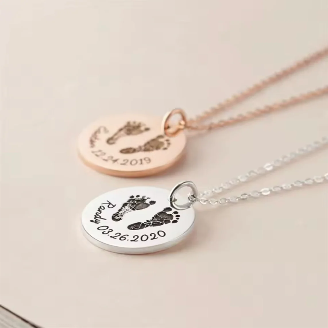 Custom Footprint Necklace - Image 5