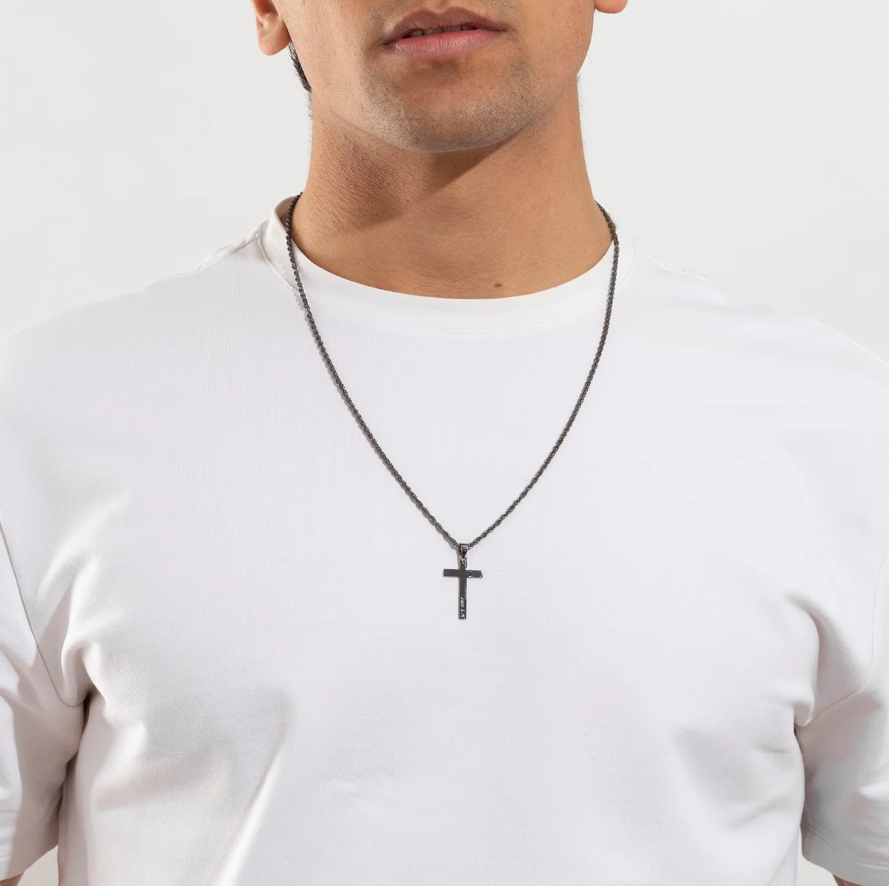 Personalized Bible Verse Cross Necklace - Image 5
